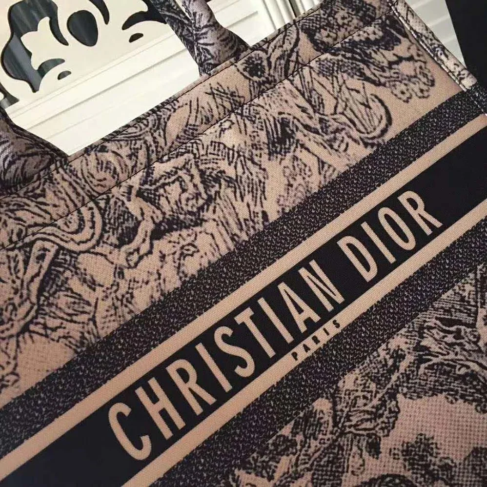 Dior Dior Book Tote Toile De Jouy Bag for Women in Navy