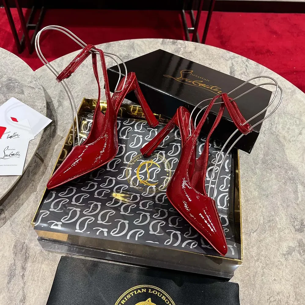 Christian Louboutin Condora Strap 100 mm Strappy Pumps Vog Patent Leather for Women