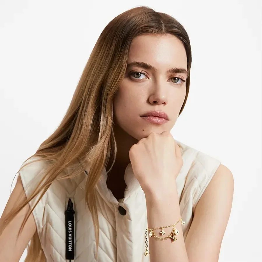 Louis Vuitton LV Floragram Bracelet White Gold Hardware