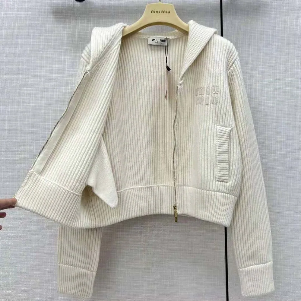 Miu Miu Wool and Cashmere Knit Cardigan-MMF846 for Women Miu Miu Wool and Cashmere Knit Cardigan-MMF846 for Women