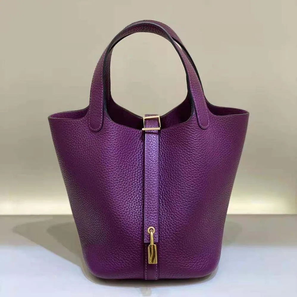 Hermes Picotin Lock 18cm in Clémence leather for Women in Purple