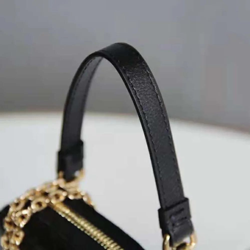Dior Lady Dior Phone Holder Black Cannage Lambskin for Women