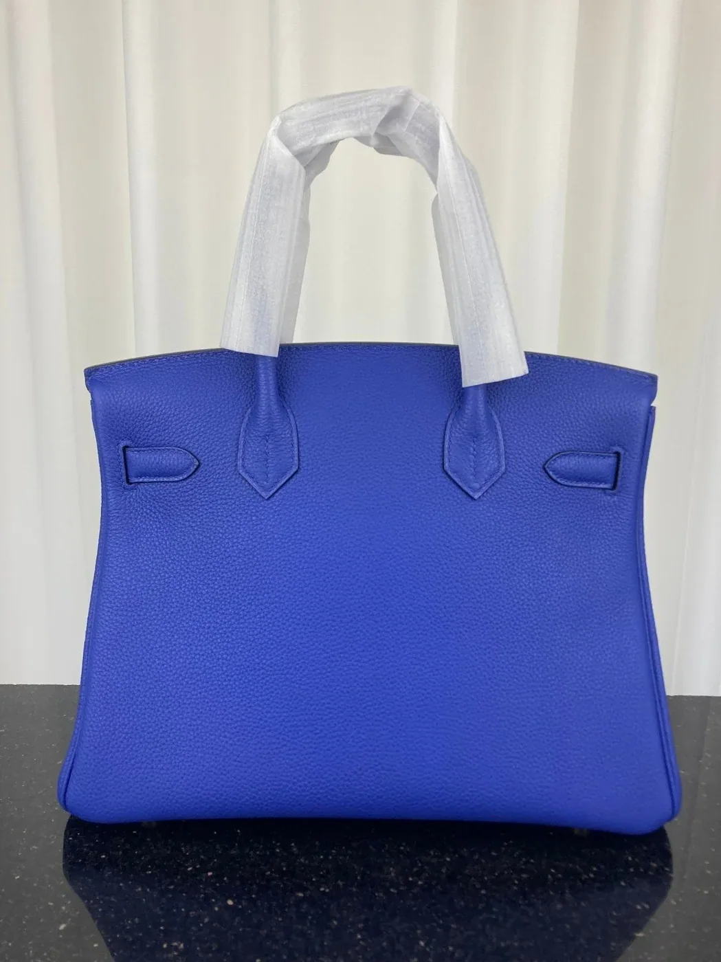 Hermes Birkin 30 Top Handle Bag in Blue Gold Hardware Hermes Birkin 30 Top Handle Bag in Blue Gold Hardware