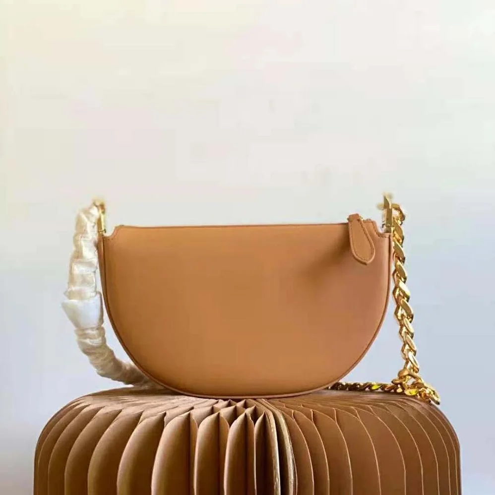 Burberry Mini Leather Zip Olympia Bag for Women in Brown