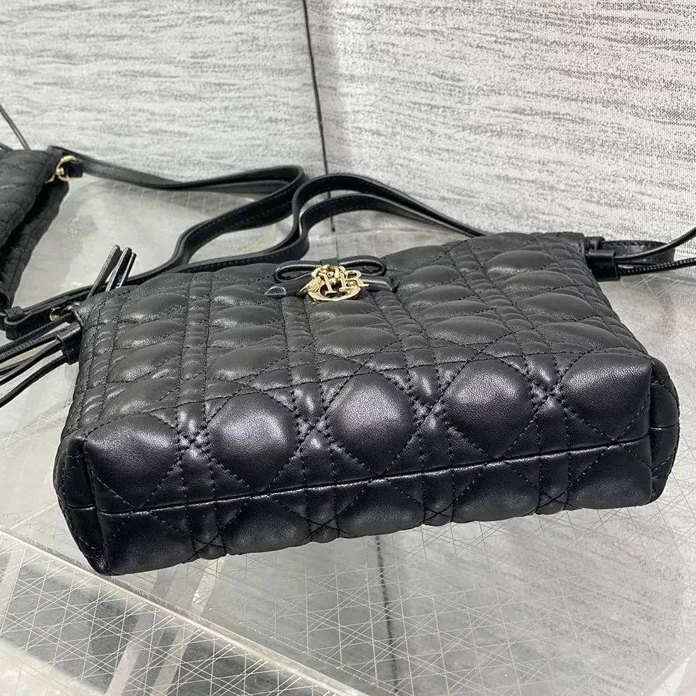 Dior Adiorable Mini Bucket Bag Black Cannage Lambskin for Women Dior Adiorable Mini Bucket Bag Black Cannage Lambskin for Women