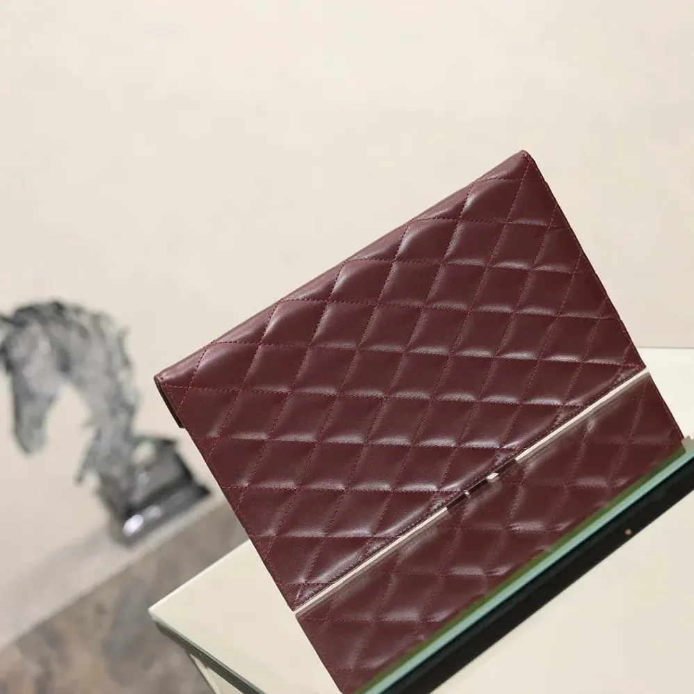 Saint Laurent YSL Paris Pouch In Lambskin Rouge Cabernet for Women Saint Laurent YSL Paris Pouch In Lambskin Rouge Cabernet for Women