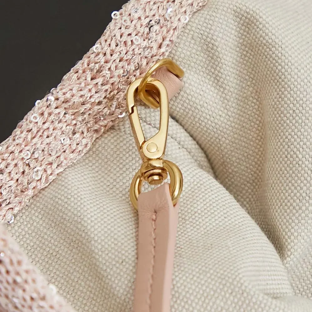 Miu Miu Ivy Sequin Mesh Bag Powder Pink for Women Miu Miu Ivy Sequin Mesh Bag Powder Pink for Women