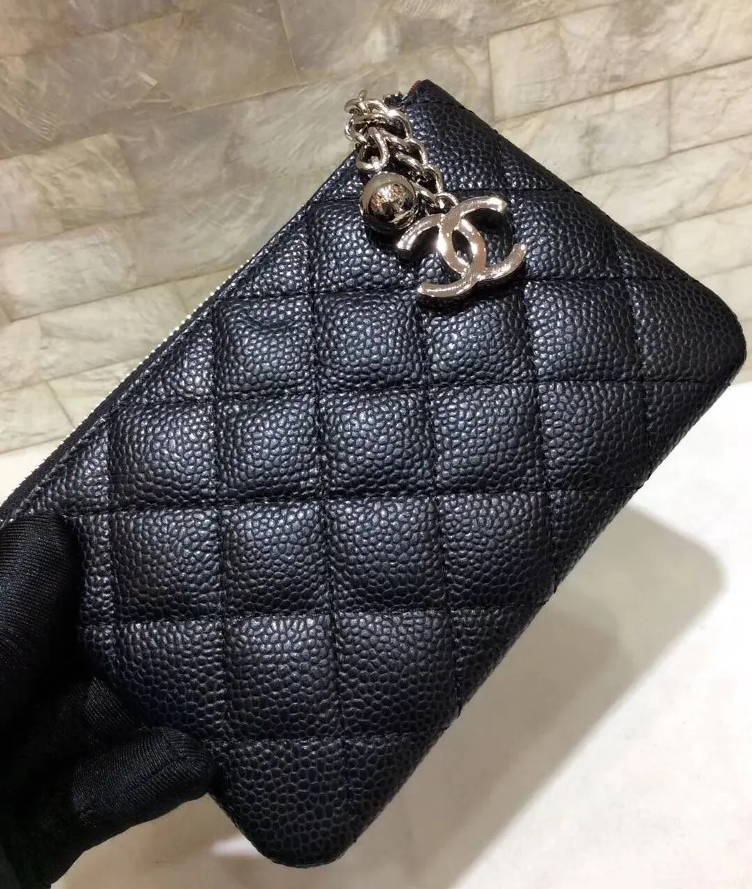 Chanel CO-CO Classic Mini Pouch Wallet in Gold Toned Hardware Black Chanel CO-CO Classic Mini Pouch Wallet in Gold Toned Hardware Black