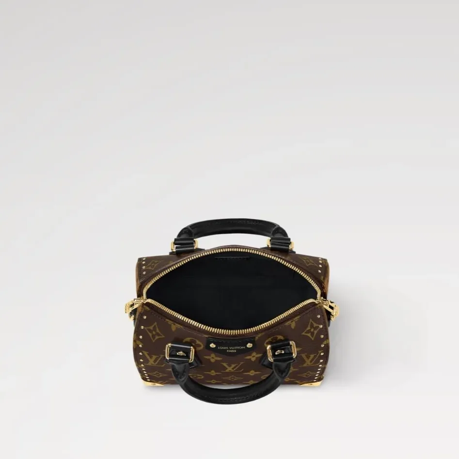 Louis Vuitton Speedy Trunk 20 Top Handle Bag in Monogram Canvas Gold Hardware Louis Vuitton Speedy Trunk 20 Top Handle Bag in Monogram Canvas Gold Hardware