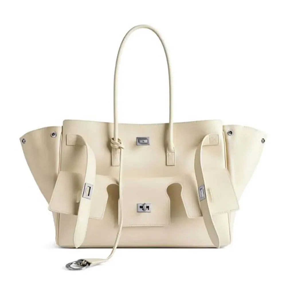 Balenciaga Bel Air Medium Carry All Bag in Soya Smooth Calfskin for Women