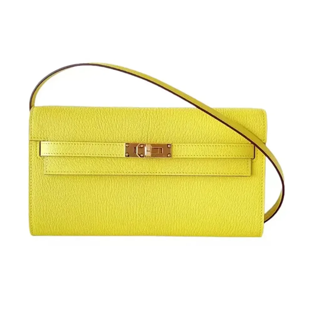 Hermes Kelly To Go in Epsom Leather for Women in Yellow