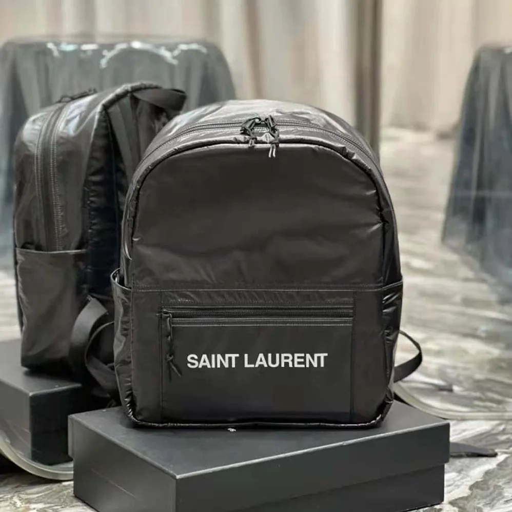 Saint Laurent YSL Nuxx Backpack in Nylon for Women in Black Saint Laurent YSL Nuxx Backpack in Nylon for Women in Black