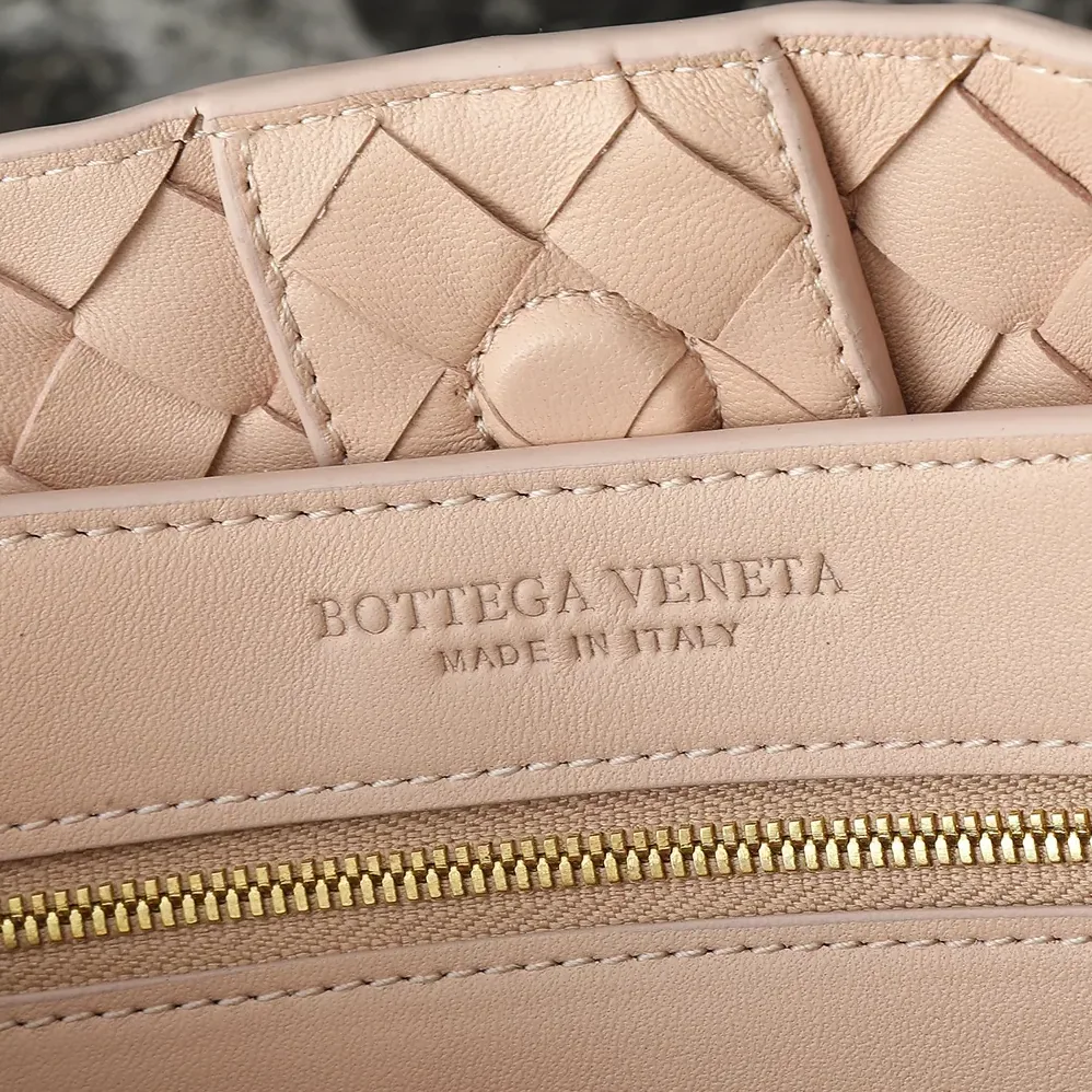 Bottega Veneta Medium Andiamo in Supple Intrecciato Leather for Women in Pink Bottega Veneta Medium Andiamo in Supple Intrecciato Leather for Women in Pink