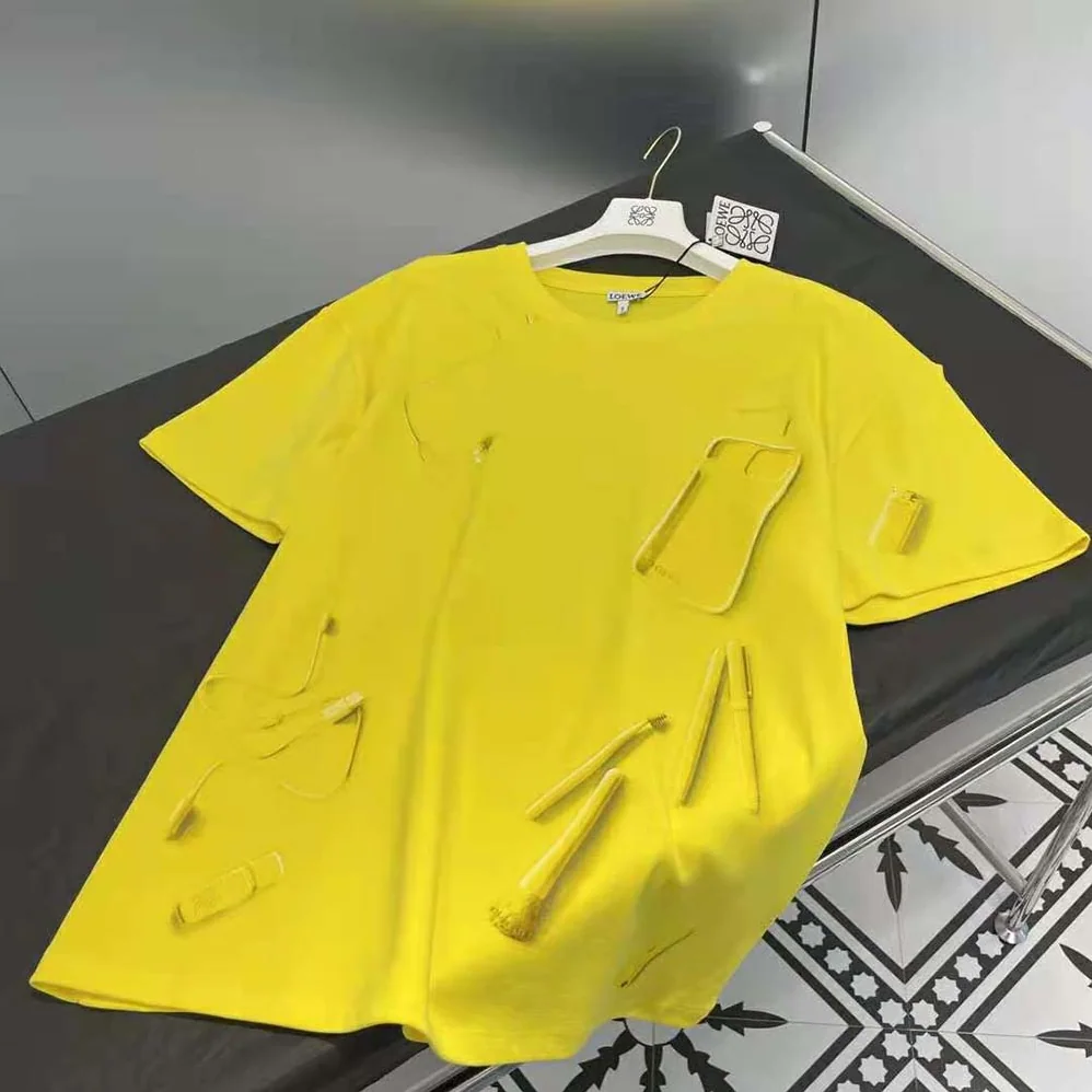 Loewe Objects T-shirt in Cotton for Men in Yellow