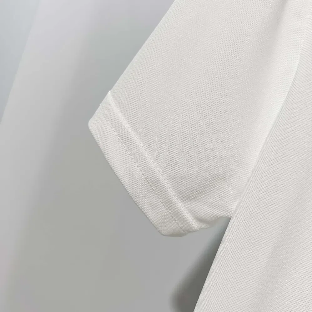 Dior Polo Shirt with Dior Clover Embroidery White Cotton Piqué for Men Dior Polo Shirt with Dior Clover Embroidery White Cotton Piqué for Men