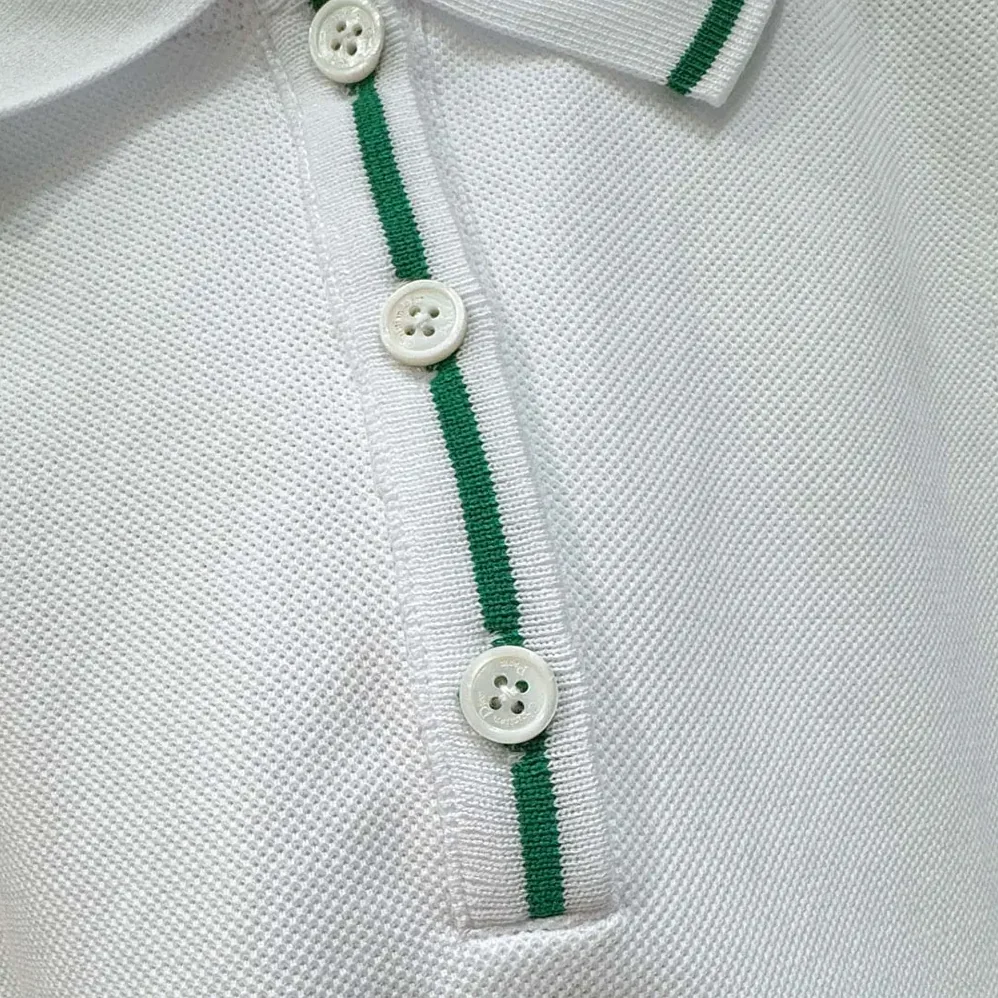 Dior Vibe Sleeveless Polo Shirt White Cotton Jersey with Pine Green Dior Graphique Motif for Women Dior Vibe Sleeveless Polo Shirt White Cotton Jersey with Pine Green Dior Graphique Motif for Women