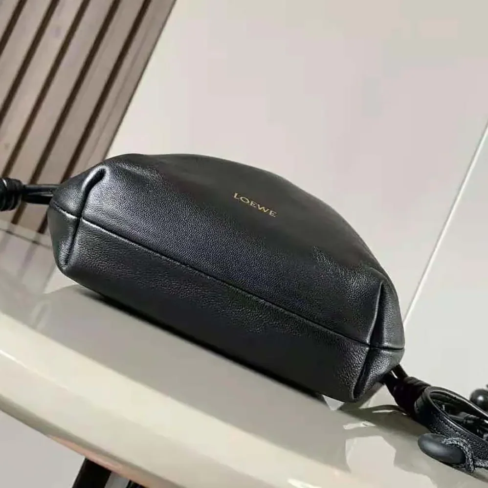 Loewe Mini Flamenco Purse Bag in Mellow Nappa Lambskin for Women in Black