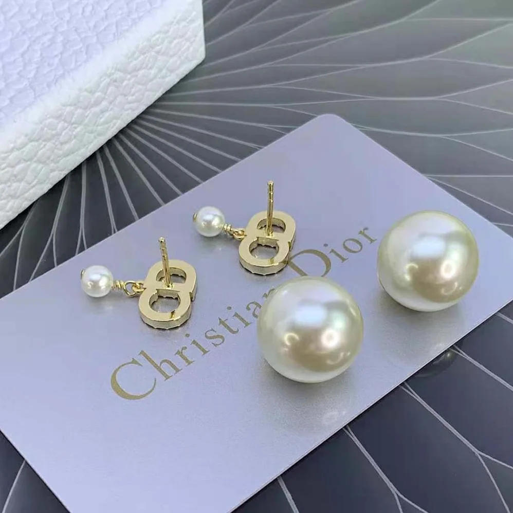 Dior Tribales Earrings Gold-Finish Metal for Women in White