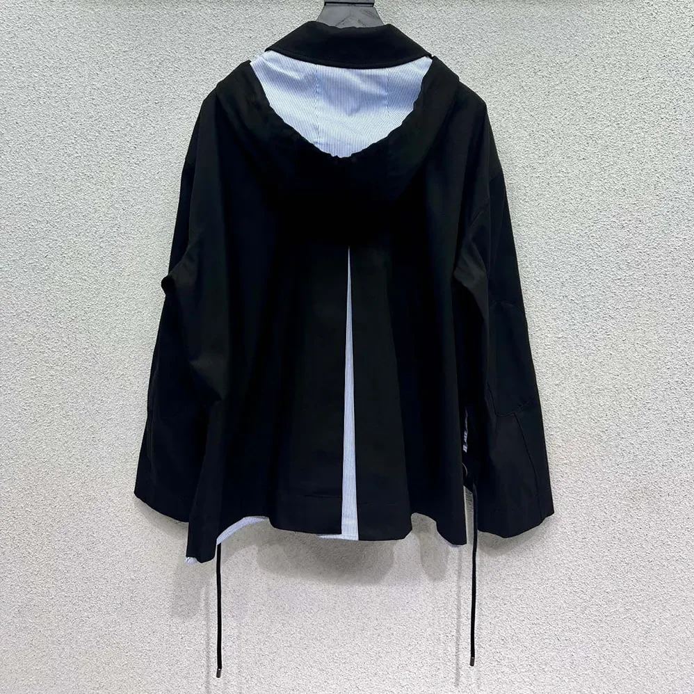 Loewe Hooded Parka in Cotton for Men in Black