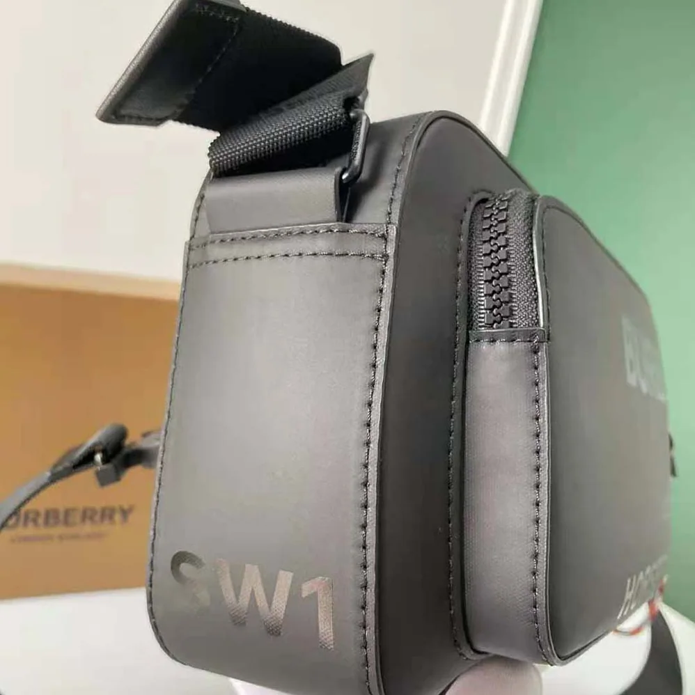 Burberry Horseferry Print Nylon Crossbody Bag for Men in Black