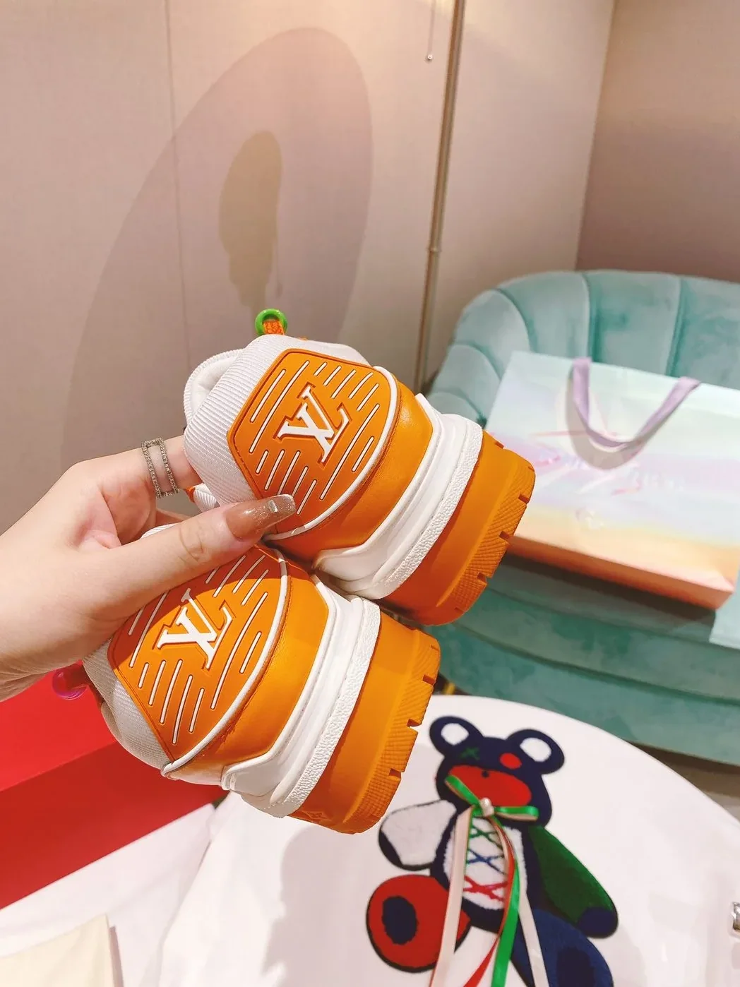 Louis Vuitton LV Trainer Sneaker Orange for Women