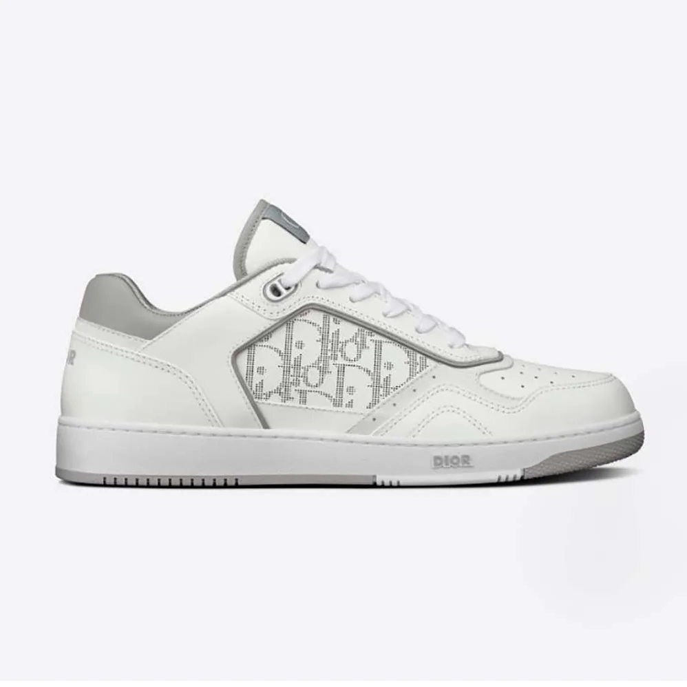 Dior B27 Low-Top Sneaker Smooth Calfskin with Dior Oblique Jacquard for Men in White