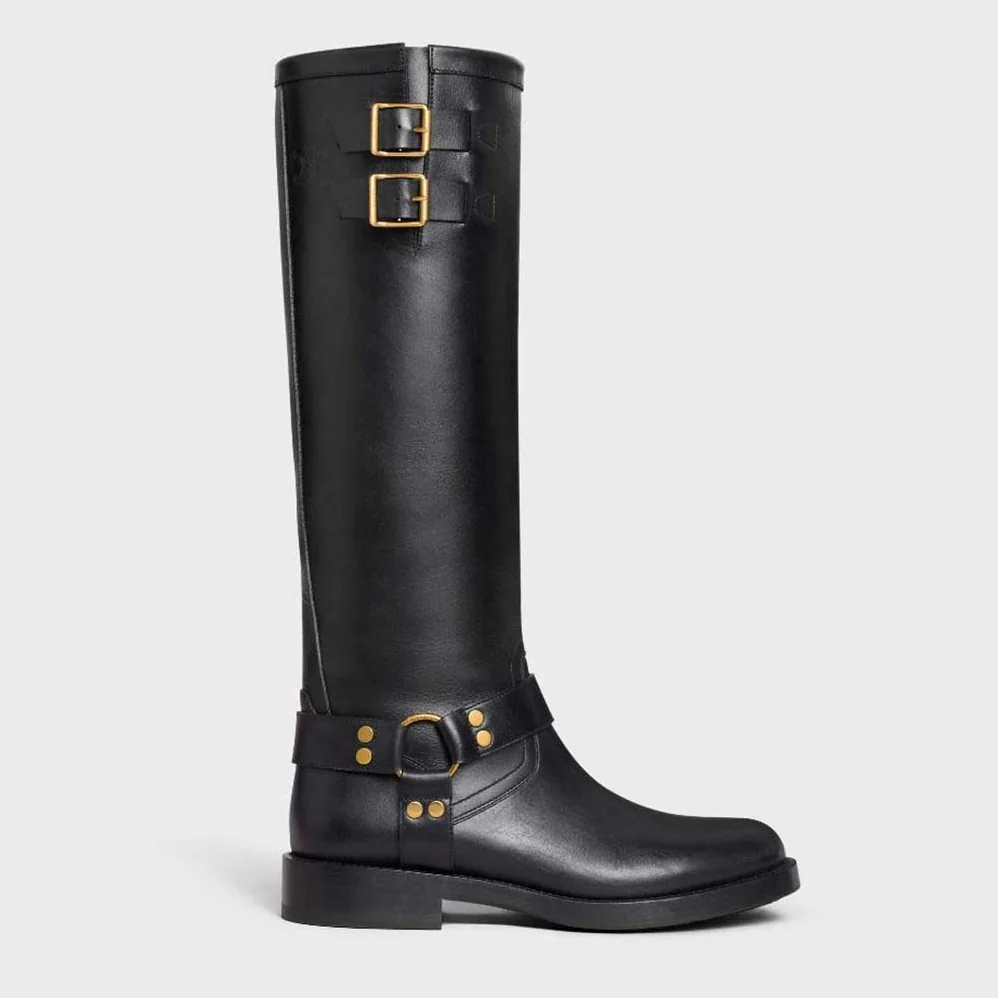 Celine High Boot Celine Biker in Calfskin – Vegetal Tanning for Women in Black Celine High Boot Celine Biker in Calfskin – Vegetal Tanning for Women in Black