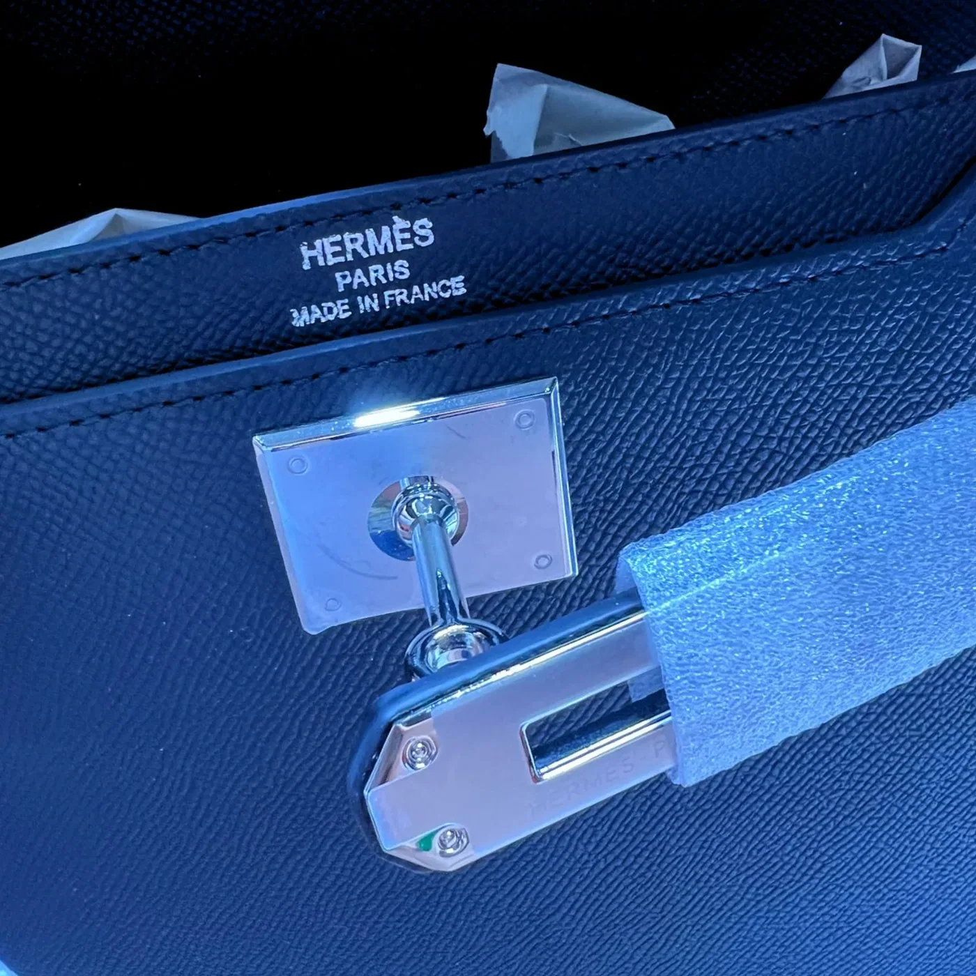 Hermes Garden Kelly Depeches 25 Pouch Silver Hardware Black - / Hermes Garden Kelly Depeches 25 Pouch Silver Hardware Black - /