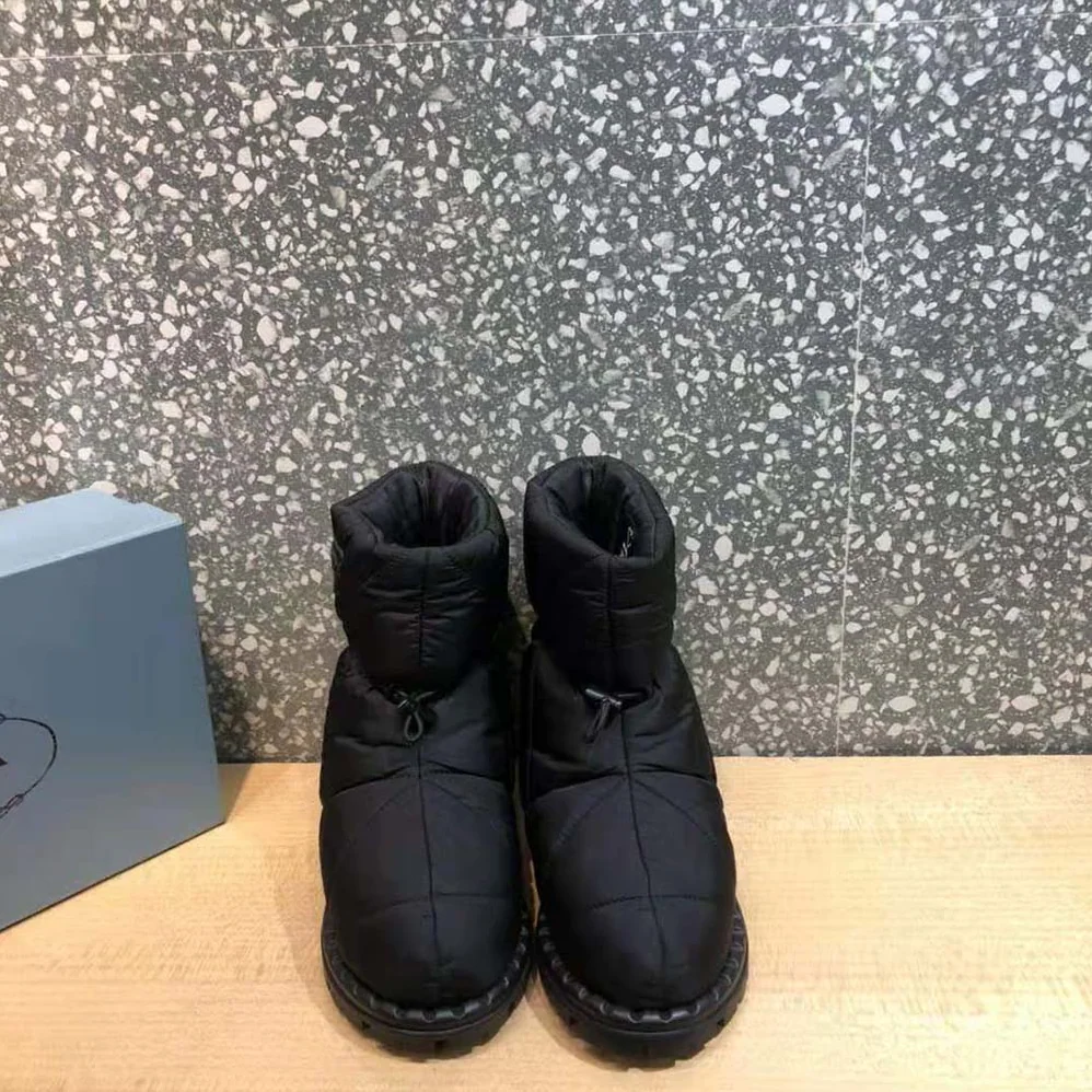 Prada Padded Nylon Booties for Women in Black Prada Padded Nylon Booties for Women in Black
