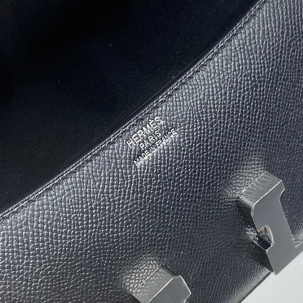 Hermes Constance Elan Epsom Silver for Women in Black
