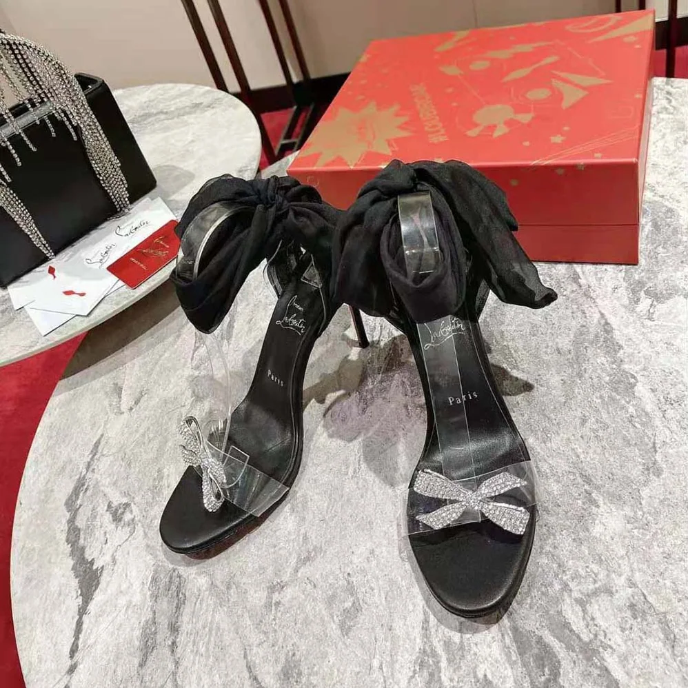 Christian Louboutin Astrinodo 100 mm Heel Height for Women in Black Christian Louboutin Astrinodo 100 mm Heel Height for Women in Black