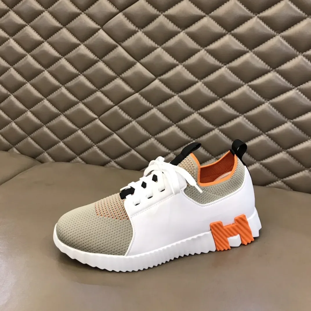Hermes Depart Sneakers White in Light Grey Hermes Depart Sneakers White in Light Grey