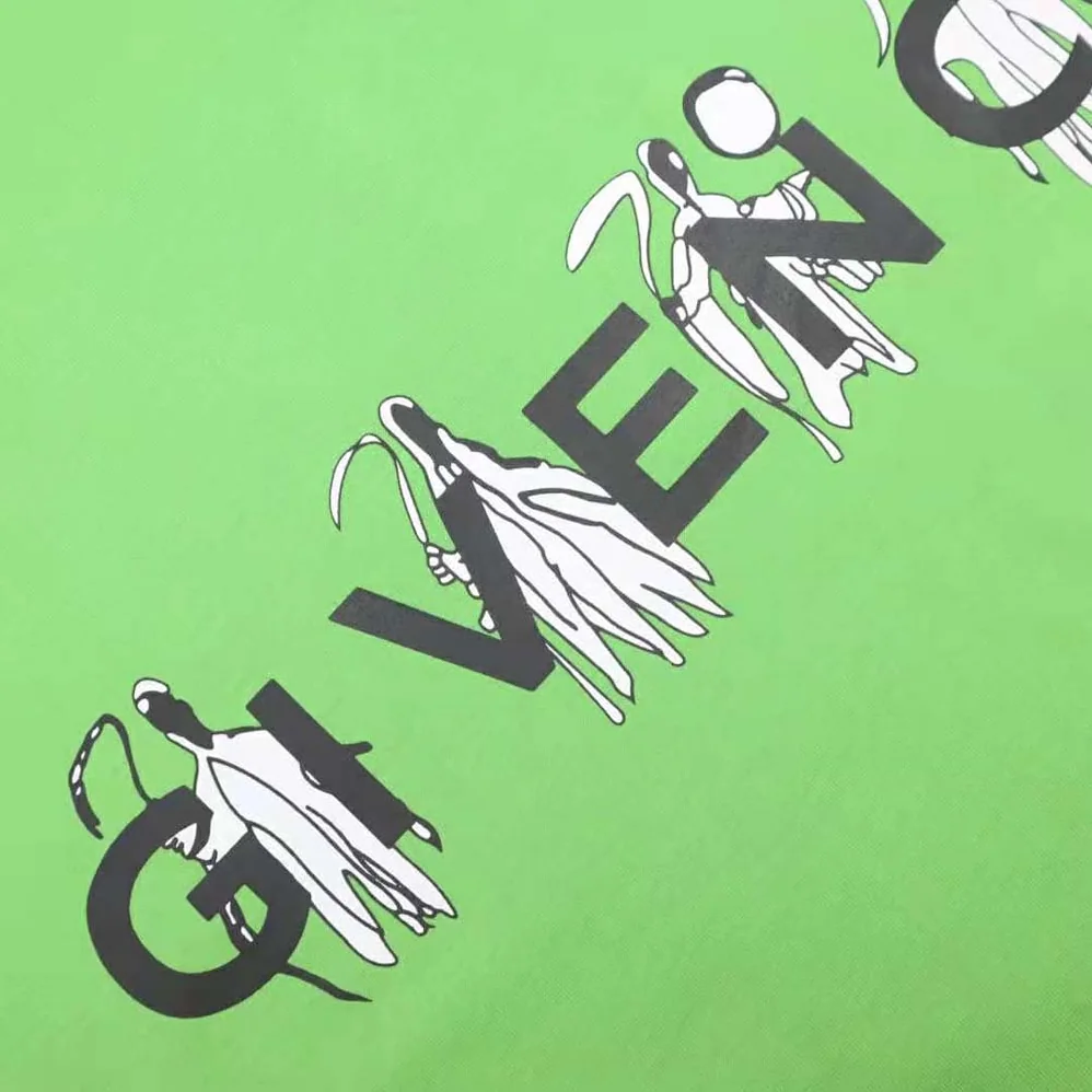 Givenchy Slim Fit T-shirt in Givenchy 4G Jersey with Reaper Prints for Men in Green Givenchy Slim Fit T-shirt in Givenchy 4G Jersey with Reaper Prints for Men in Green
