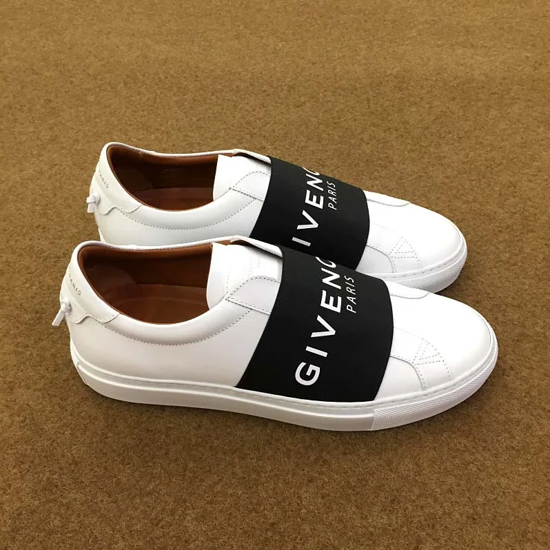 Givenchy Givenchy Paris Strap Sneakers in Leather Shoes White for Men Givenchy Givenchy Paris Strap Sneakers in Leather Shoes White for Men