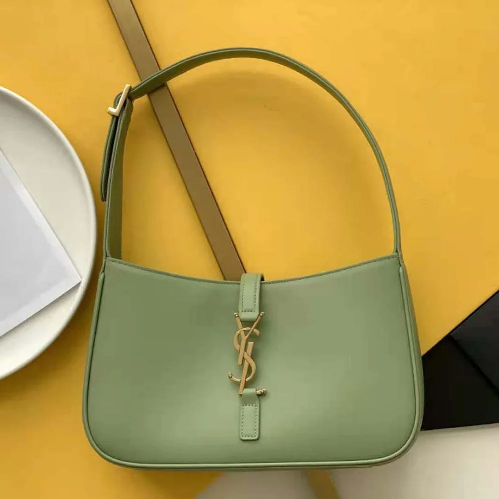 Saint Laurent YSL Le 5 A 7 Hobo Bag in Smooth Leather for Women in Lime Saint Laurent YSL Le 5 A 7 Hobo Bag in Smooth Leather for Women in Lime