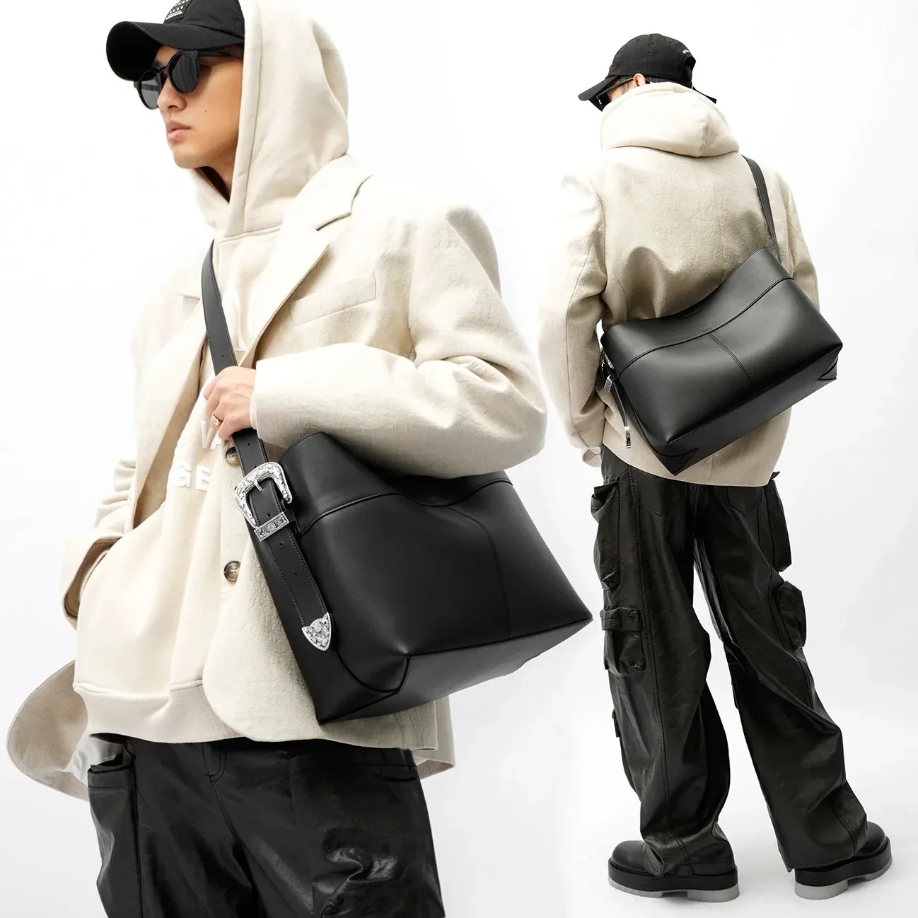 Large Silver Bag For A Niche Designer Piece for Men's