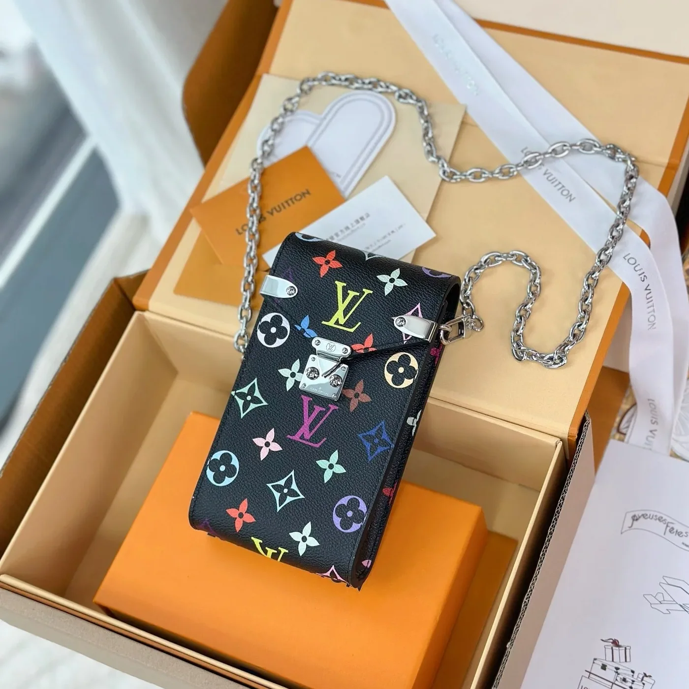 Louis Vuitton LV x TM Phone Pouch Metis in Multicolore Silver Hardware