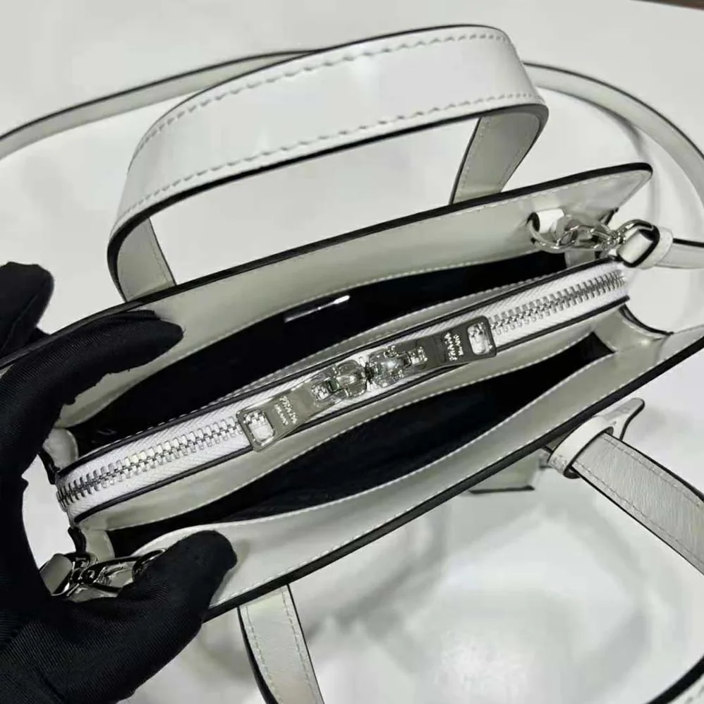 Prada Re-Edition 1995 Brushed-Leather Mini Handbag for Women in White