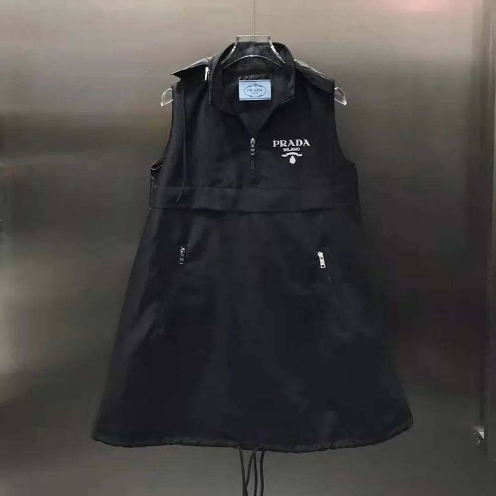 Prada Re-Nylon Mini-Dress for Women in Black