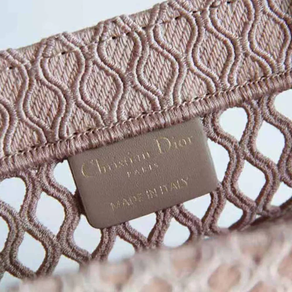 Dior Small Dior Book Tote Pink Mesh Embroidery for Women Dior Small Dior Book Tote Pink Mesh Embroidery for Women
