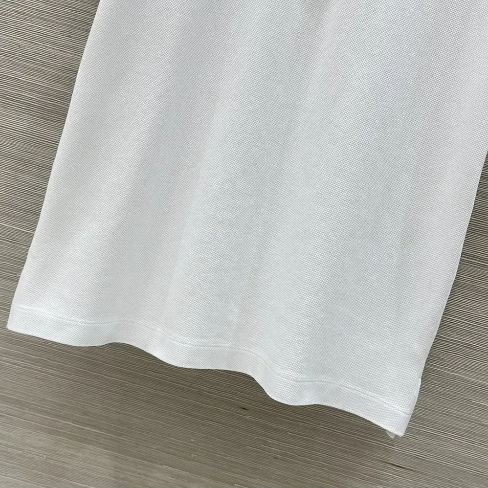 Dior Vibe Polo Shirt White Cotton-Blend Jersey with Three for Women in Tone Signature Dior Vibe Polo Shirt White Cotton-Blend Jersey with Three for Women in Tone Signature