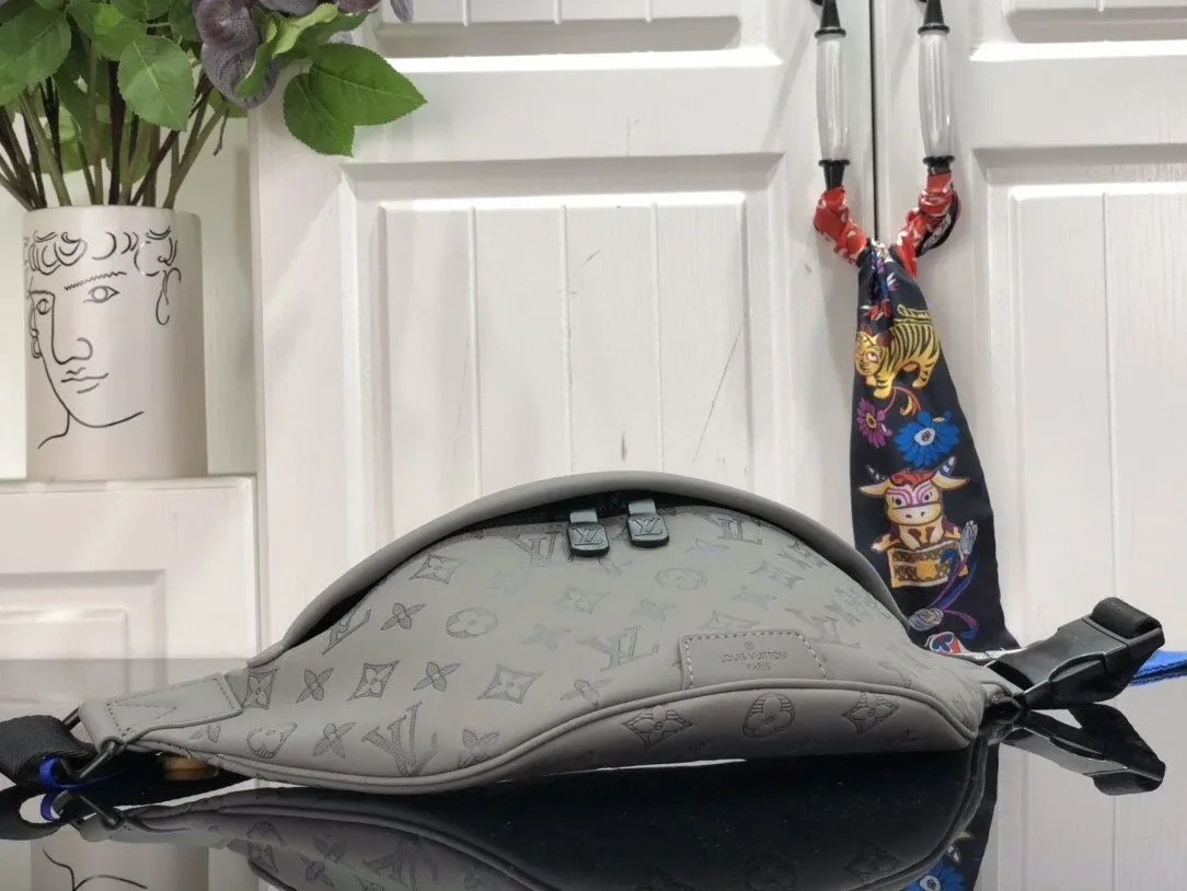 Louis Vuitton Discovery Bumbag in Grey Black Hardware Louis Vuitton Discovery Bumbag in Grey Black Hardware