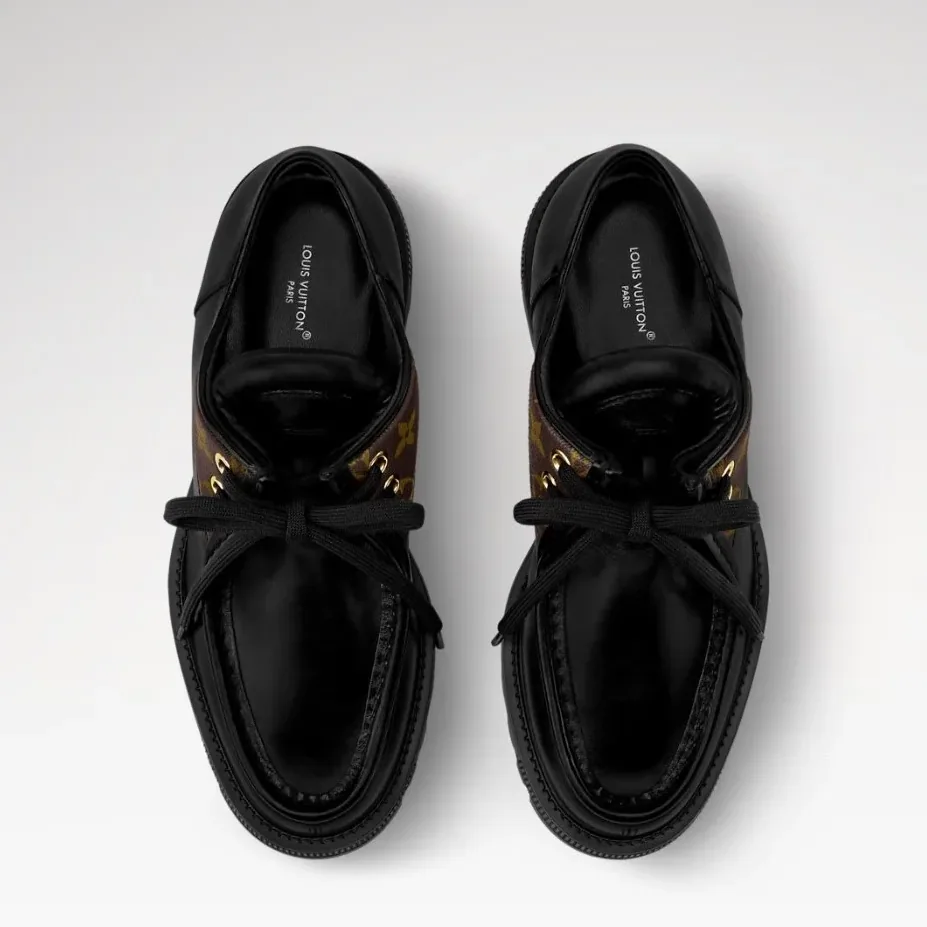 Louis Vuitton District Derby Flat Loafer Black 1AIBY5