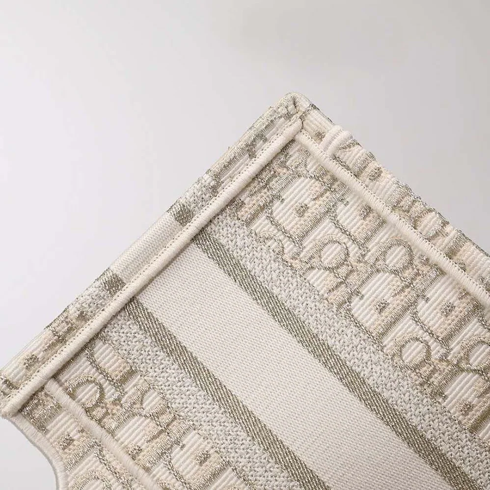 Dior Mini Dior Book Tote Gold for Women in Tone Dior Oblique Embroidery