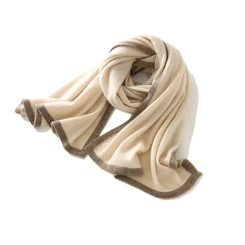 Universal Color Blocked Knitted Jacquard Western in style Cashmere Scarf