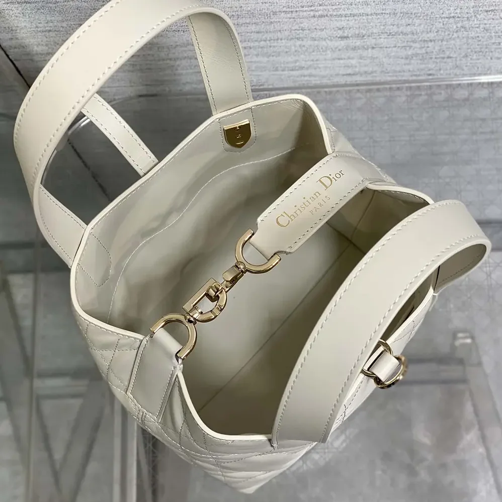 Dior Small Dior Toujours Vertical Tote Bag Latte Macrocannage Calfskin for Women Dior Small Dior Toujours Vertical Tote Bag Latte Macrocannage Calfskin for Women