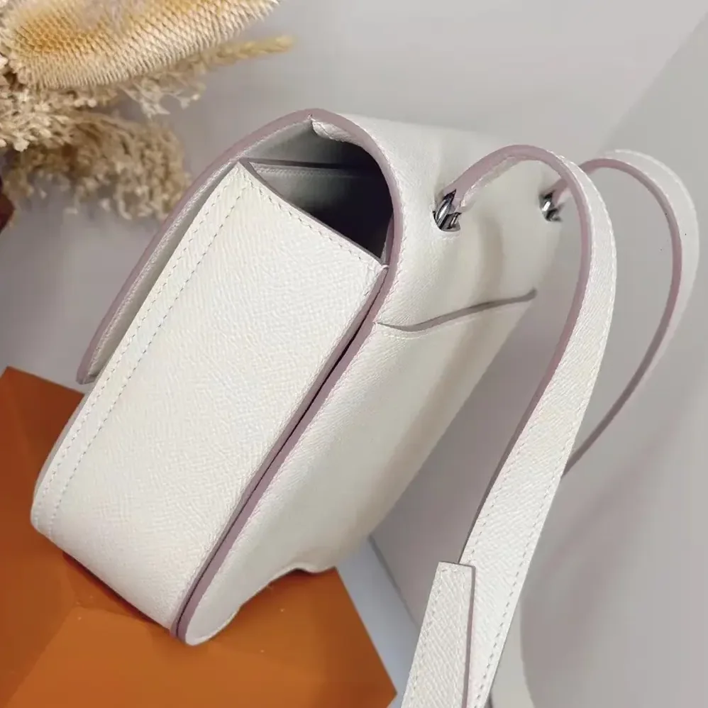 Hermes Della Cavalleria Mini Bag Epsom Leather for Women in White/Silver Hermes Della Cavalleria Mini Bag Epsom Leather for Women in White/Silver