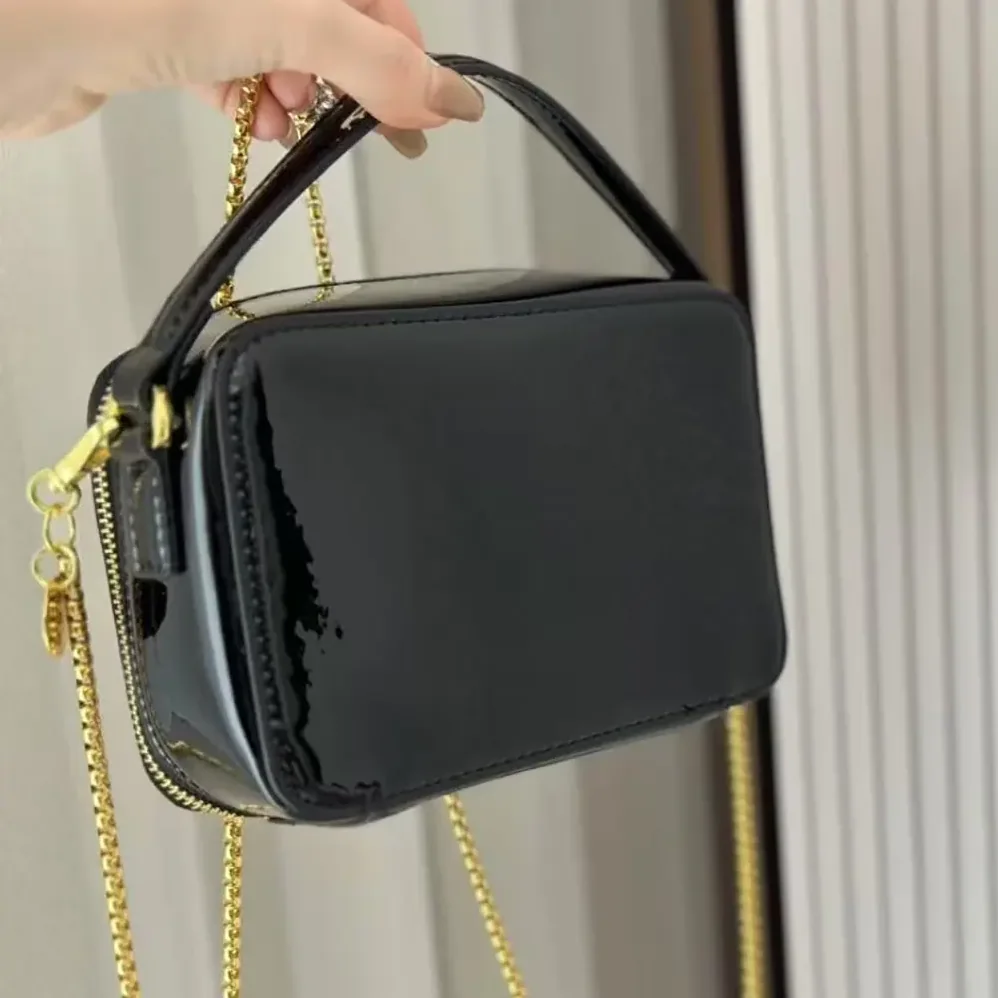 Prada Odette Patent Leather Mini-bag for Women in Black