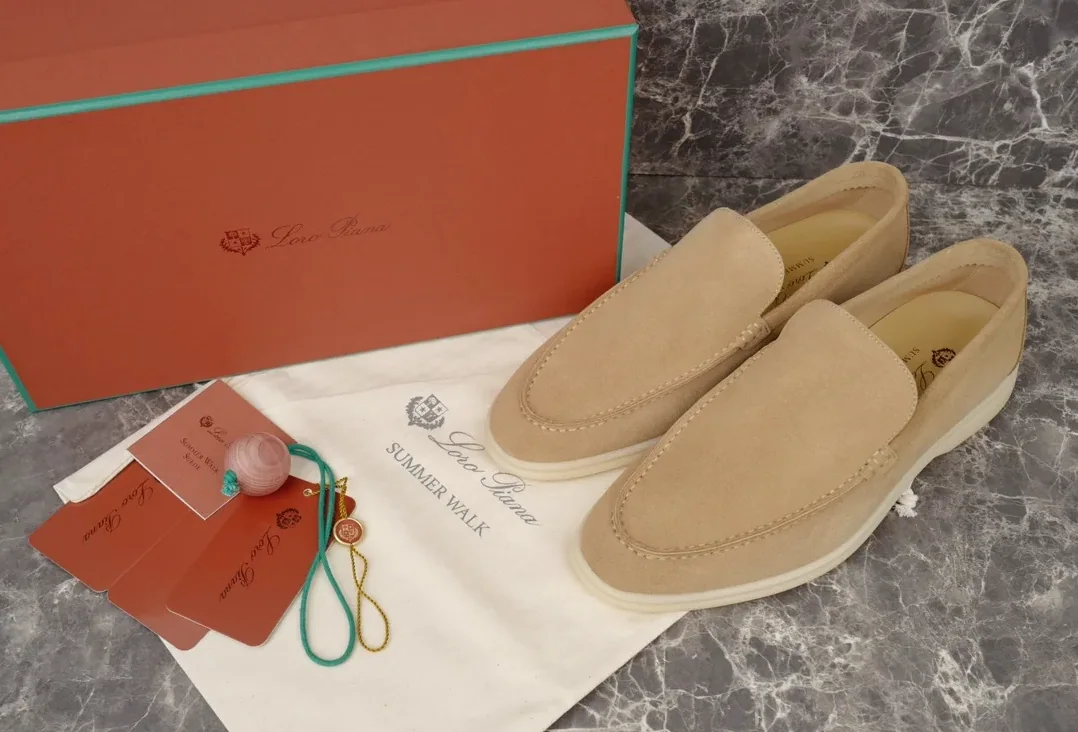 Loro Piana Summer Walk Loafers Light Wood Smoke FAE8124_H755 Loro Piana Summer Walk Loafers Light Wood Smoke FAE8124_H755