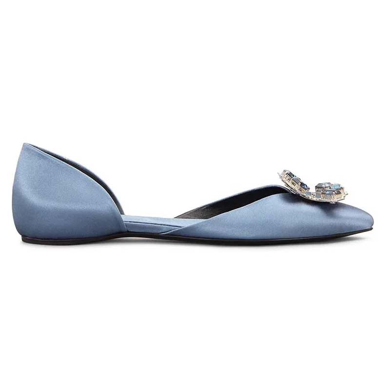 Roger Vivier Shoes Dorsay Crown Jewels Ballerinas for Women in Blue Roger Vivier Shoes Dorsay Crown Jewels Ballerinas for Women in Blue